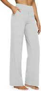 Casual high-waisted straight leg pants