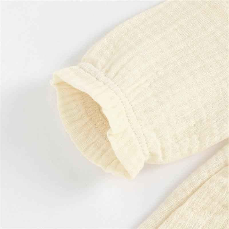 Muslin Full Sleeve Dress - Cream
