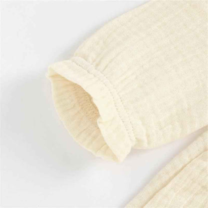 Muslin Full Sleeve Dress - Cream