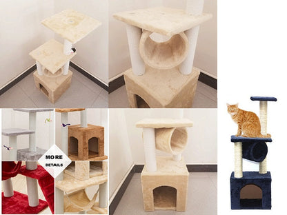 Cat Tree House Post Condo 94cm High dealonline.co.nz