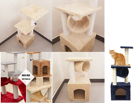 Cat Tree House Post Condo 94cm High dealonline.co.nz