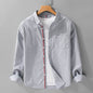 British Style Long Sleeve Cotton Blend Shirt