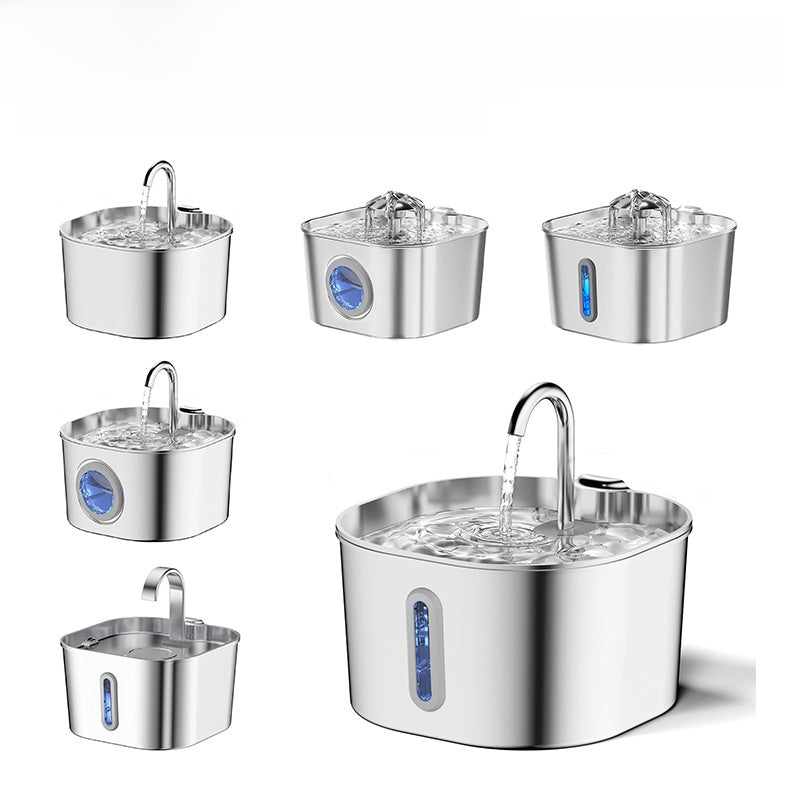 2.2L Stainless Steel Pet Water Fountain – FreshFlow