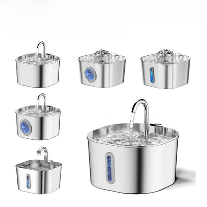 2.2L Stainless Steel Pet Water Fountain – FreshFlow