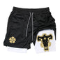 Anime Print Double Layer Casual Shorts