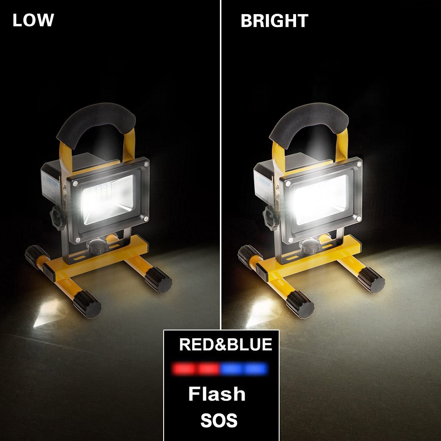 Rechargeable Portable LED Work Light with Stand,24LEDs,30W, Waterproof dealonline.co.nz