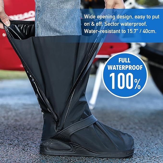 Waterproof Shoe Covers – Rain Boot Protectors with Reflective Strip for Men & Women ECOTREK