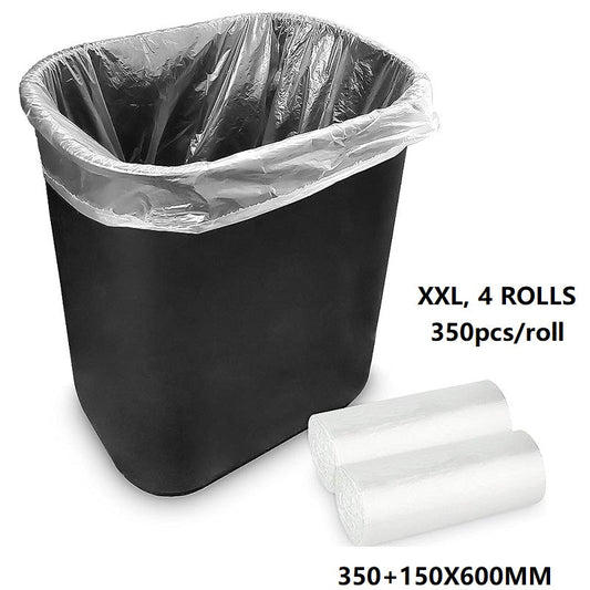 (4 Roll/1ctn) XXL (350+150X600MM)  Clear Trash Bag Rubbish, 350pcs/roll dealonline.co.nz