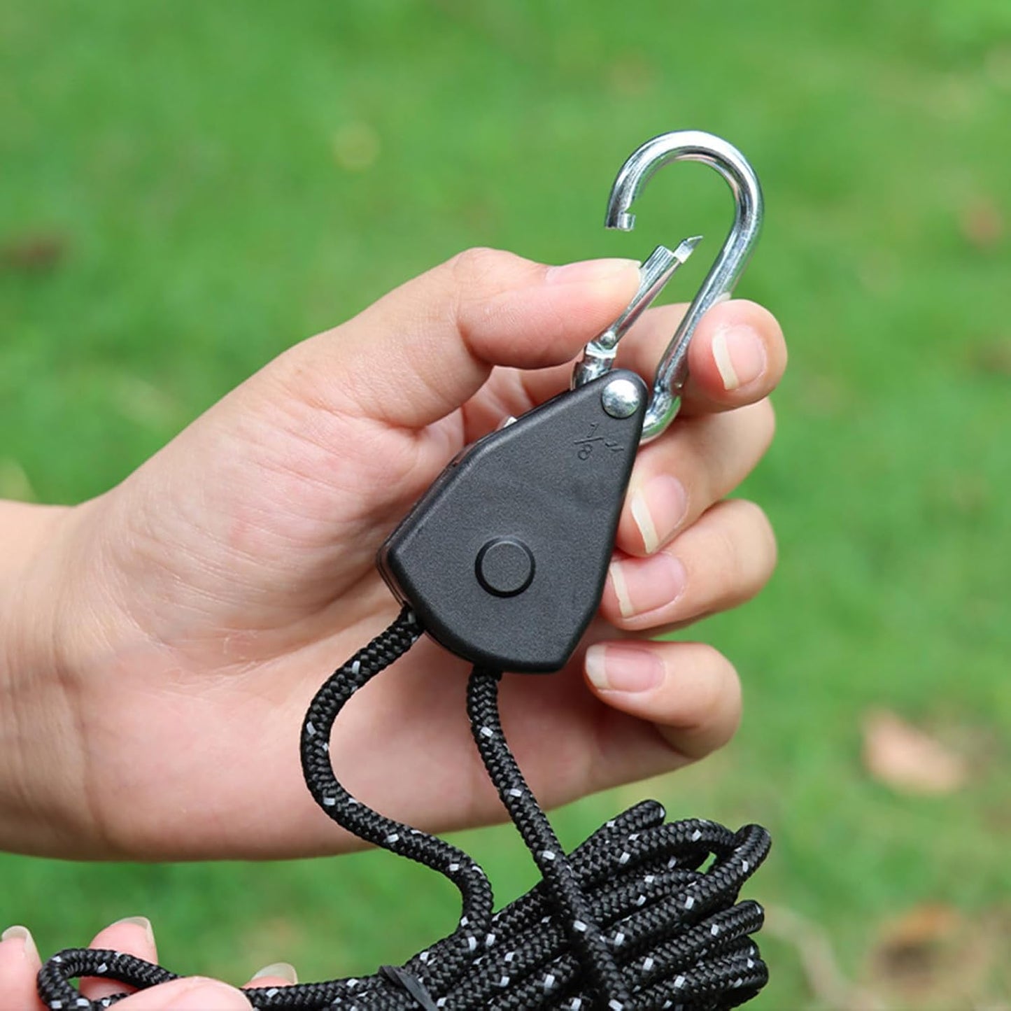 ECOTREK Reflective Ratchet Guy Ropes – Adjustable Tent Tie Down Ropes with Pulley JP5687