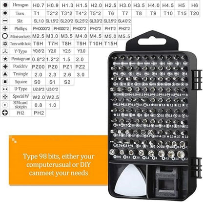 Magnetic Precision Screwdriver Set – 115 in 1  Multi Tool Kit for Electronics & DIY Repair DFWJ5013