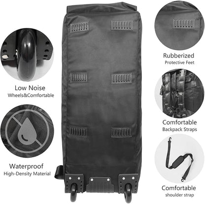 Rucksack with Wheels 80L Rolling Duffle Bag with Wheels 31" Foldable Travel Duffel  Versatile 2-in-1 CP1234