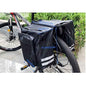 30L Waterproof Bike Rear Rack Double Pannier Bag with Reflective Trim – Black JS76603