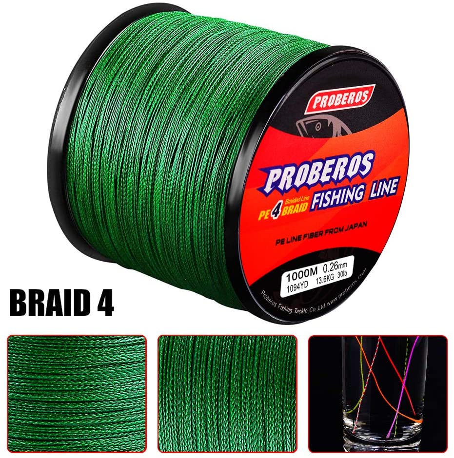 40LB 500m Braided Fishing Line 4 Strands Stronger Multifilament PE Braid Wire 4.0 dealonline.co.nz