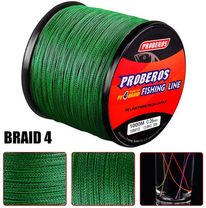 40LB 500m Braided Fishing Line 4 Strands Stronger Multifilament PE Braid Wire 4.0 dealonline.co.nz