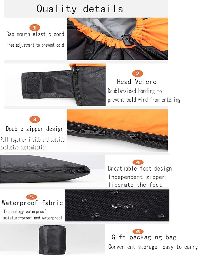 Outdoor Single Duck Down Sleeping Bag LLL5017 ECOTREK
