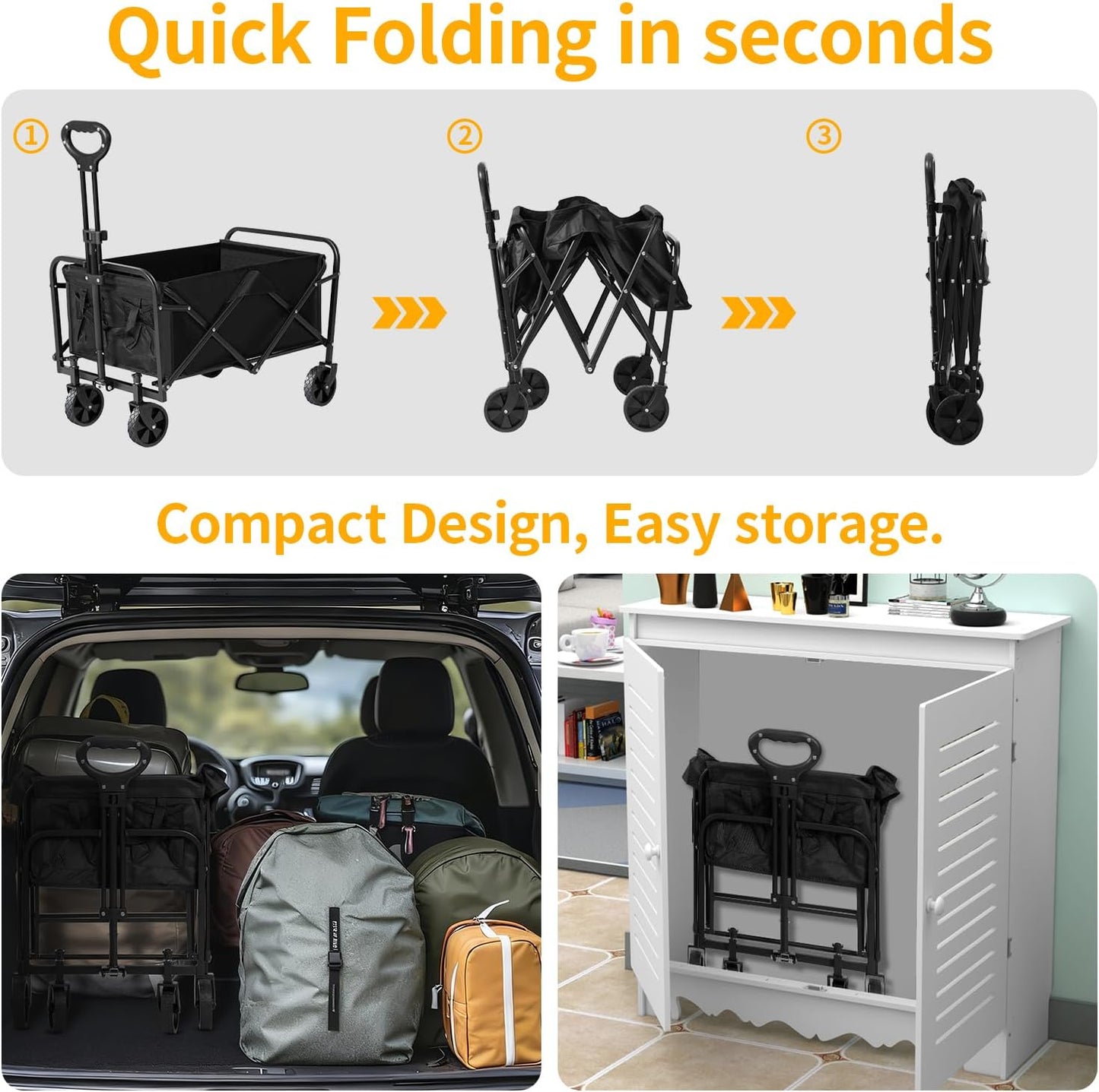 Foldable Wagon, Beach Cart Trolley ECOTREK