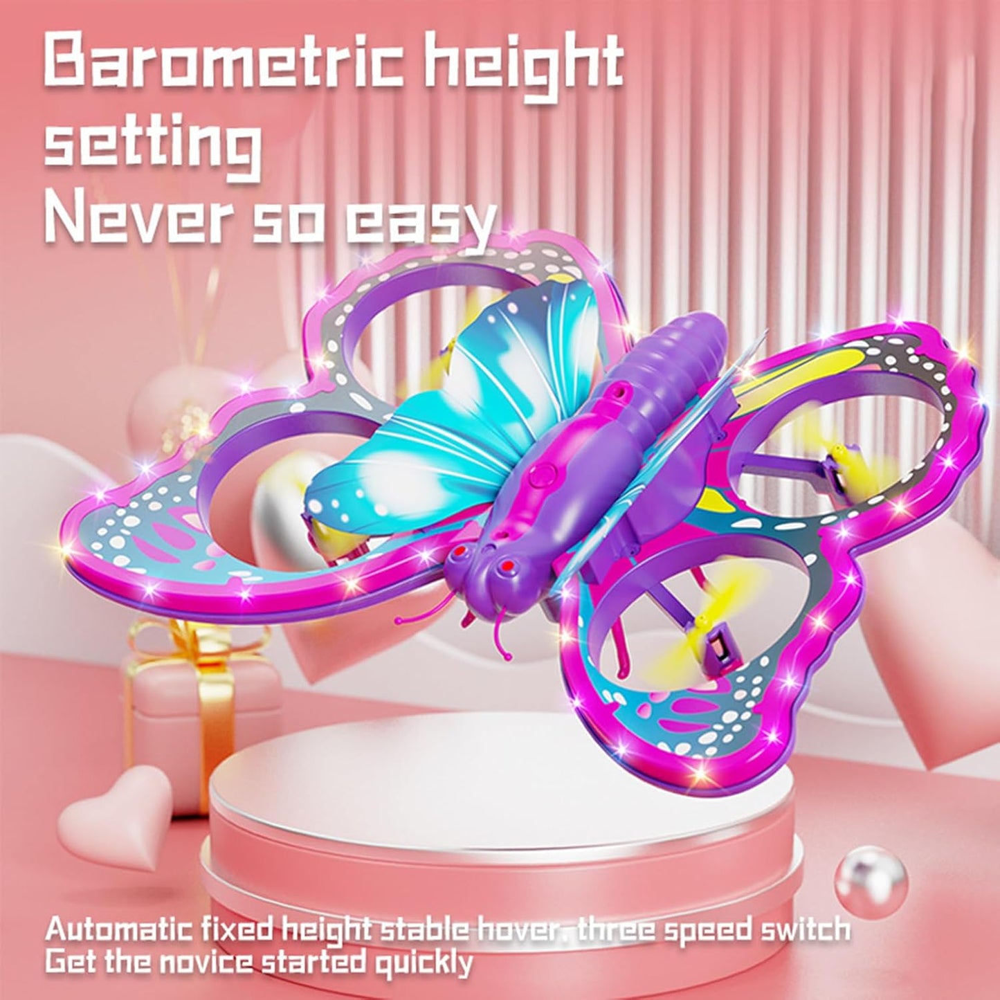 2.4GHz RC Butterfly Drone RC Quadcopter 3D Flip Gravity Sensing Headless dealonline.co.nz