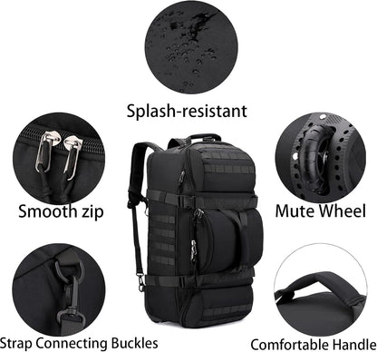 80L Travel Duffel Backpack | Foldable Convertible Holdall with Hidden Straps CP7286