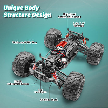 36km/H All Terrains 4WD Electric High Speed RC Truck Off-Road 1:16 Best Toy Gift dealonline.co.nz