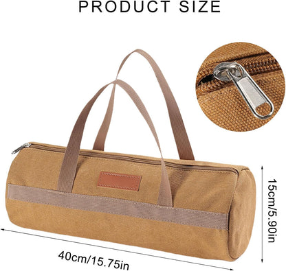 ECOTREK Canvas Tent Stake Bag – Portable Camping Peg & Hammer Storage Bag ECOTREK