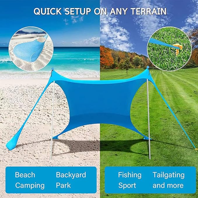 Portable Beach Canopy –Sun Shade Awning ECOTREK