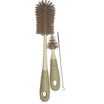 Silicone Bottle Brush Set 3-Pack - For Bottles, Teats & Straws