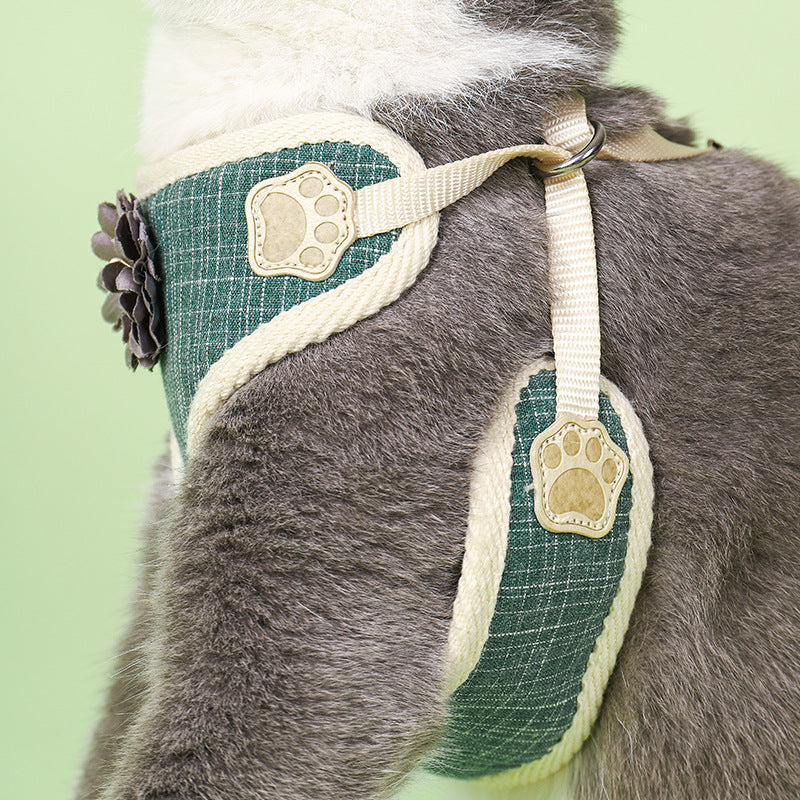 Floral Green harness(Can Adjust)-2