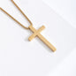 Adjustable Stainless Steel Cross Pendant Necklace
