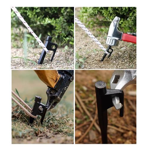 ECOTREK Heavy Duty Tent Pegs – 40cm Steel Camping Stakes for Hard Ground, Beach & Grass JP120512