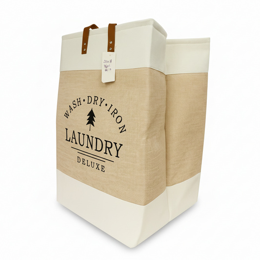Frankly Cotton Lined Laundry Basket 57x36x 29cm wide Nest & Stem Homewares