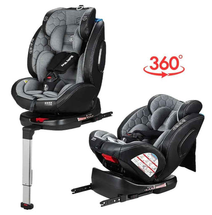 Safeguard 360 Rotating and Convertible Car Seat with Leg Support - Grey