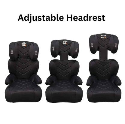 Zen i-Size Booster Car Seat with ISOFIX and Adjustable Headrest - BLACK