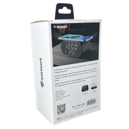 Maxguard 15W 2 IN 1 Alarm Clock & Wireless Charger 9eight5