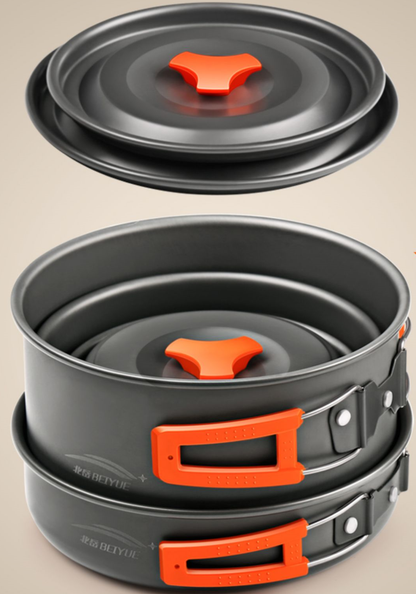 Outdoor Cookware Set - Camping Cookware Ideal for 3-4 people ECOTREK