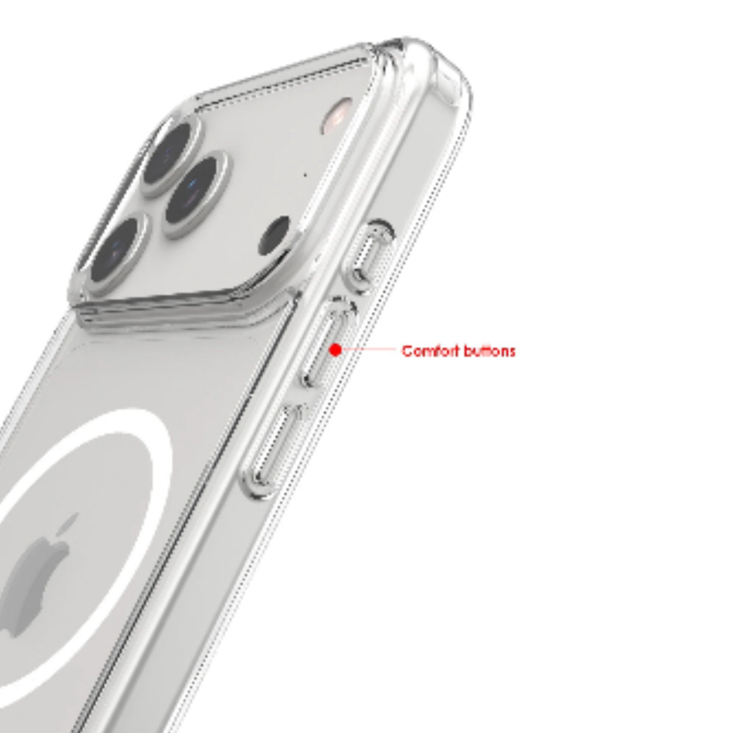 Shockproof Clear Wireless Charging Case for the iPhone 17 Series Habicare