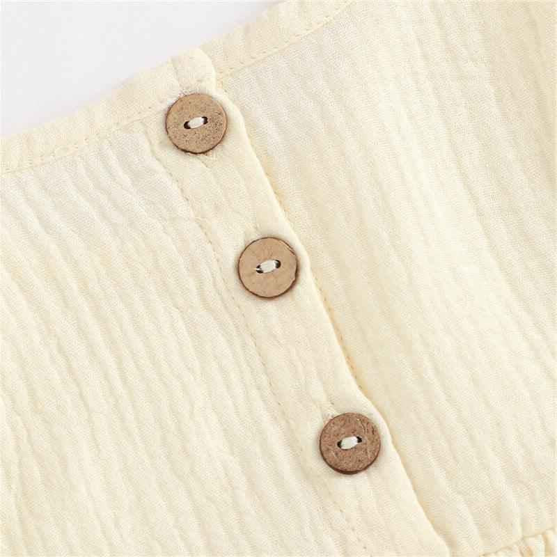 Muslin Full Sleeve Dress - Cream