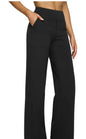 Casual high-waisted straight leg pants