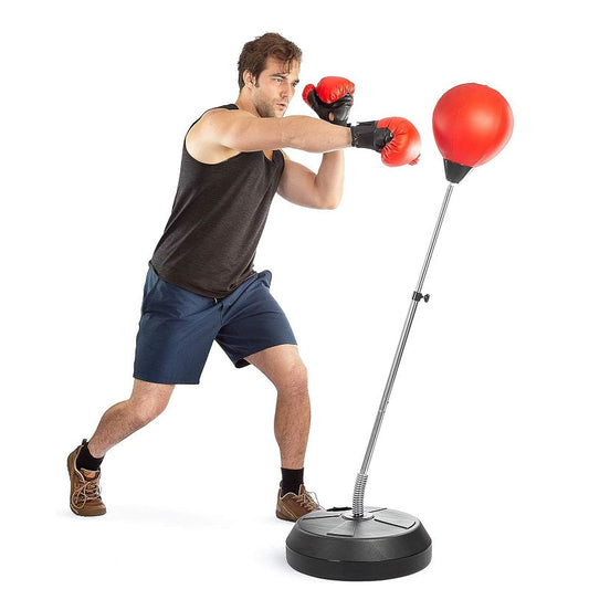 Punch Speed Ball Gloves Set Free Standing Punching Boxing Bag Home GYM Training dealonline.co.nz