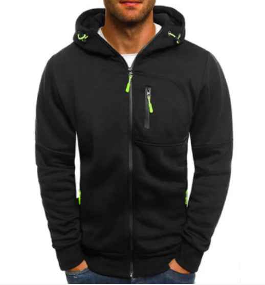 Men's cotton hoodie jacket by Mead's Supply & Equipment Outfitters, shown in a casual fit with front pockets and a drawstring hood.