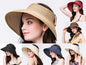 BROWN Foldable Roll Up Sun Beach Straw Visor Hat Summer Kid Wide Brim Cap dealonline.co.nz