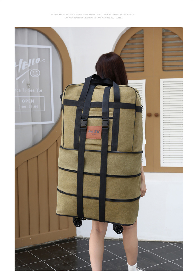 158L Expandable Luggage Bag – Foldable Rolling Travel Bag ECOTREK