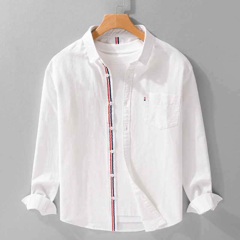 British Style Long Sleeve Cotton Blend Shirt