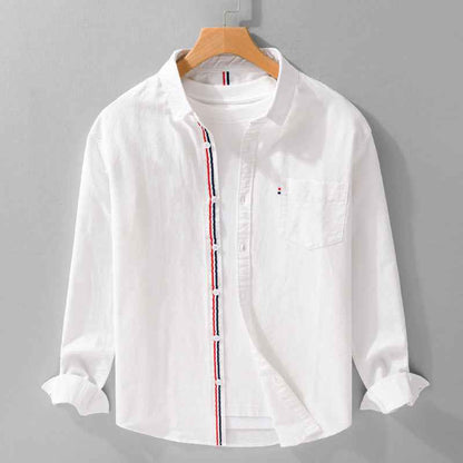British Style Long Sleeve Cotton Blend Shirt
