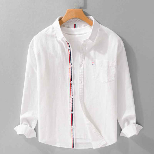 British Style Long Sleeve Cotton Blend Shirt
