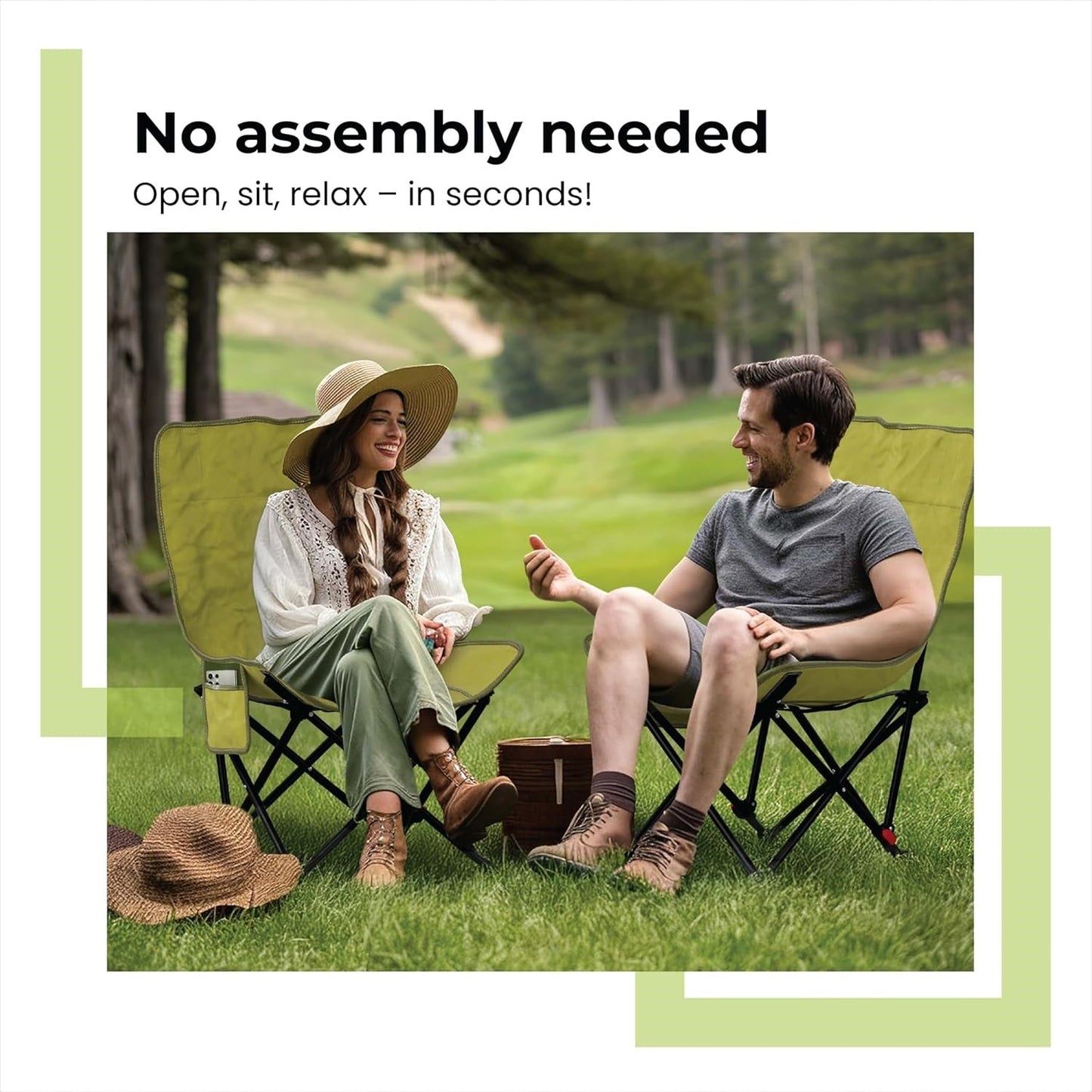 ECOTREK Three-Position Portable Folding Outdoor Chair ECOTREK