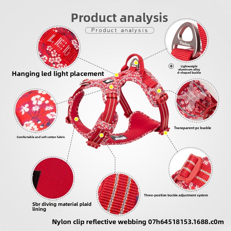 Truelove TrailBloom Reflective Dog Harness