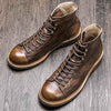 Men's Vintage Leather High Top Martin Boots for Summer