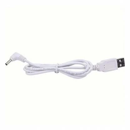 Barrel Jack Power Cable (Elbow) - 3.5mm x 1.35mm charger (White) 1m 9eight5
