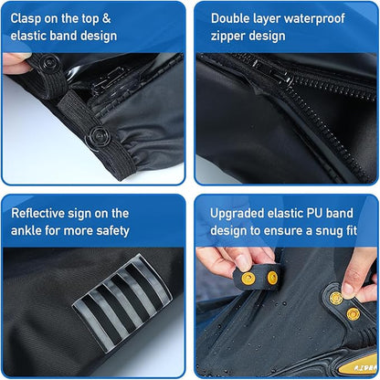 Waterproof Shoe Covers – Rain Boot Protectors with Reflective Strip for Men & Women ECOTREK