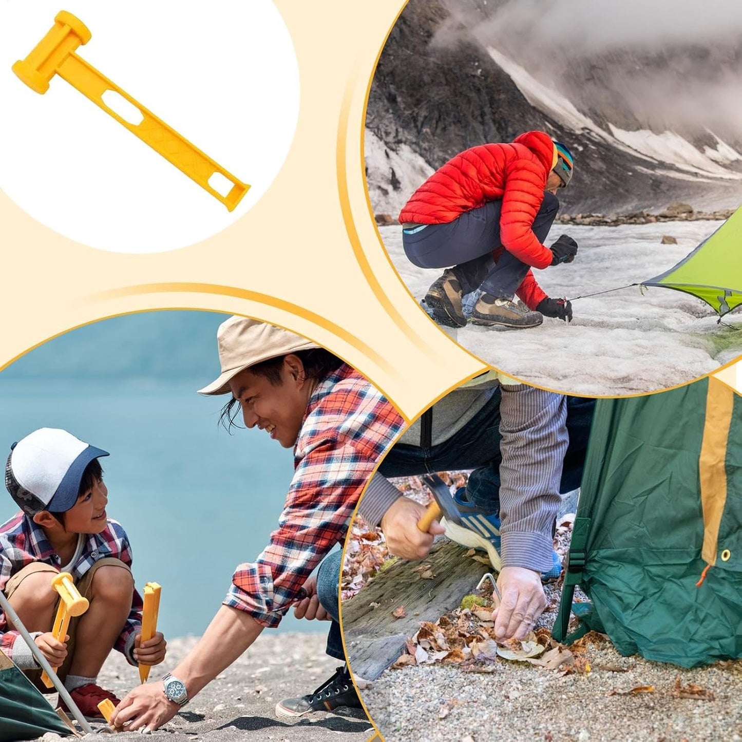 ECOTREK Camping Mallet – Lightweight Tent Stake Hammer for Outdoor Use DK71031 ECOTREK